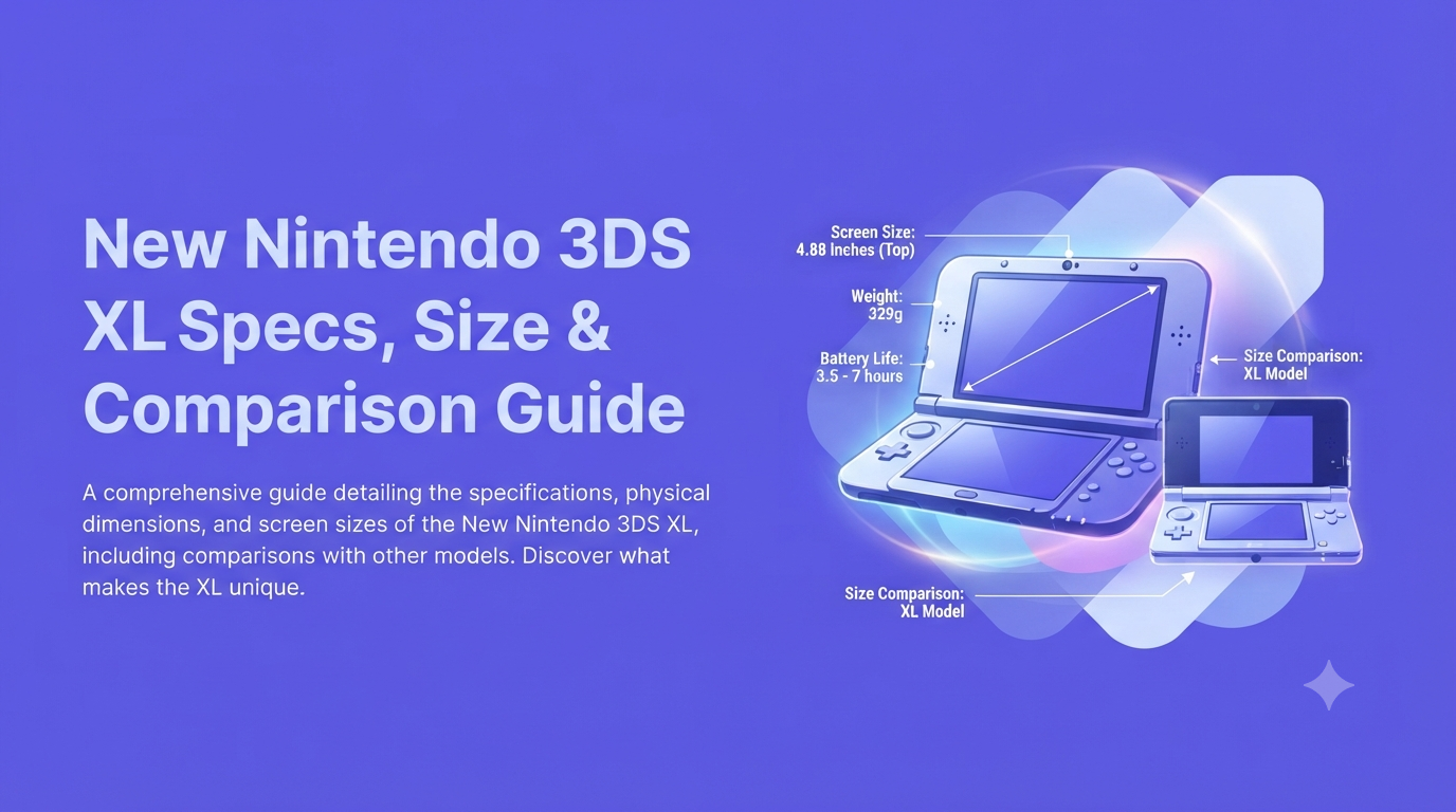 New Nintendo 3DS XL Specs, Size